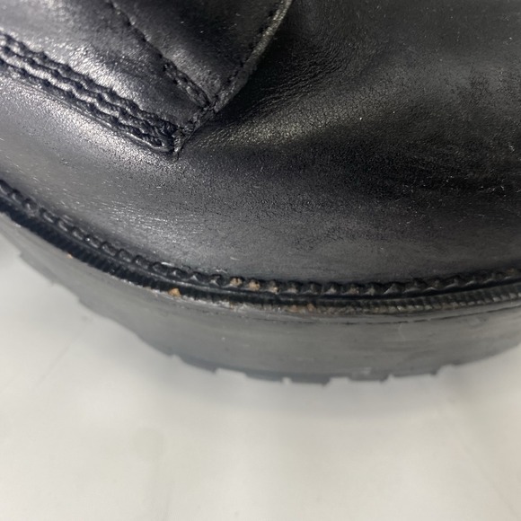 Free People High Point Platform Boots Black Leather Lace-Up EU 40 US 10 Chunky - Picture 5 of 16